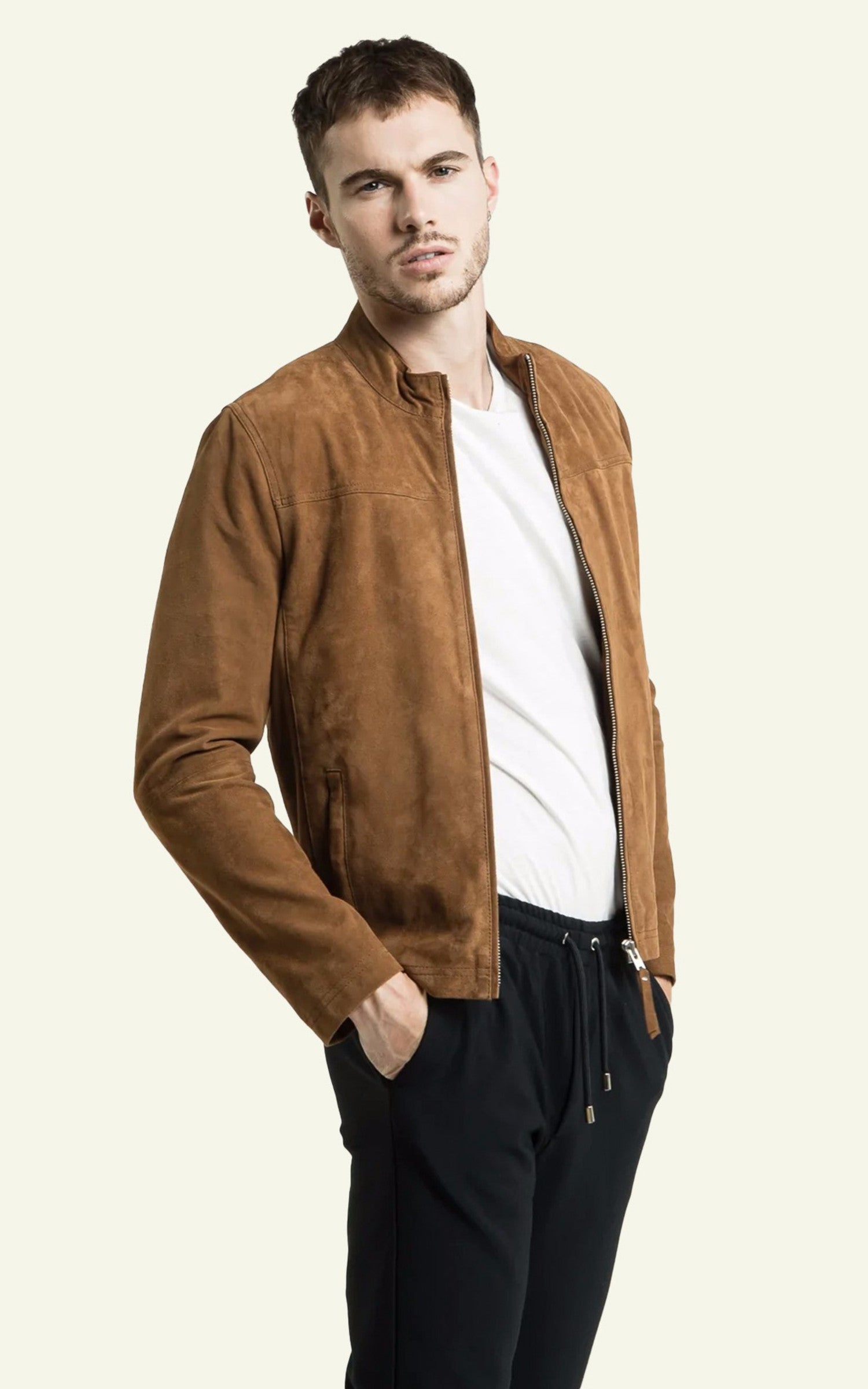 A &quot;SYLVINO&quot; Cognac Serge Pariente Blouson Homme opened photo 1