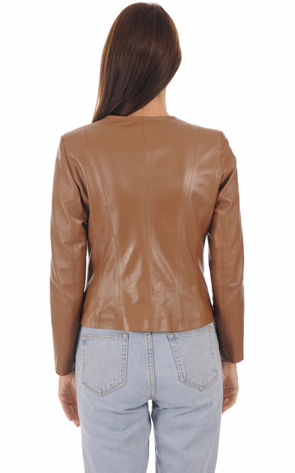 A &quot;SEPHORA FF&quot; Camel La Canadienne Blouson Femme back photo