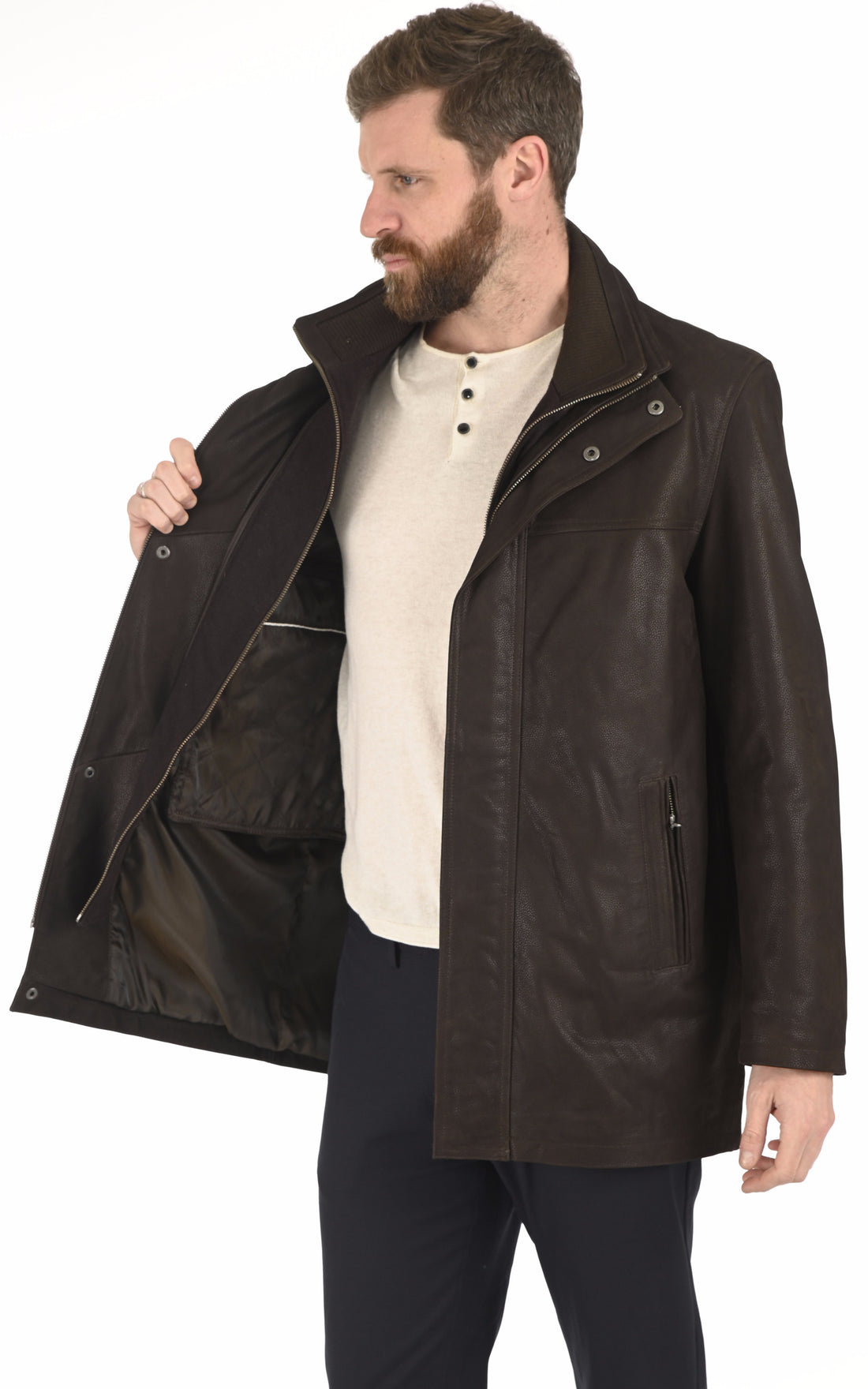 A &quot;MAX&quot; Marron La Canadienne 3/4 Homme opened photo