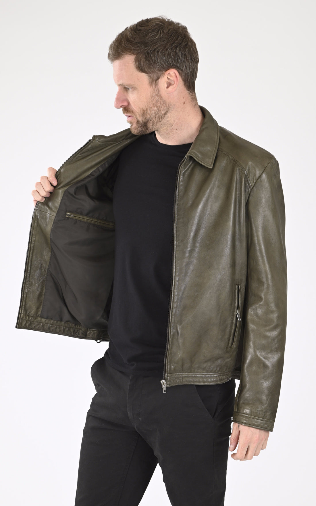 A &quot;IVAR&quot; Kaki La Canadienne Blouson Homme opened photo