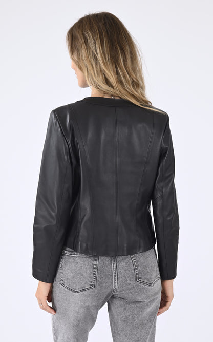 A &quot;LISE FF&quot; Noir La Canadienne Blouson Femme back photo
