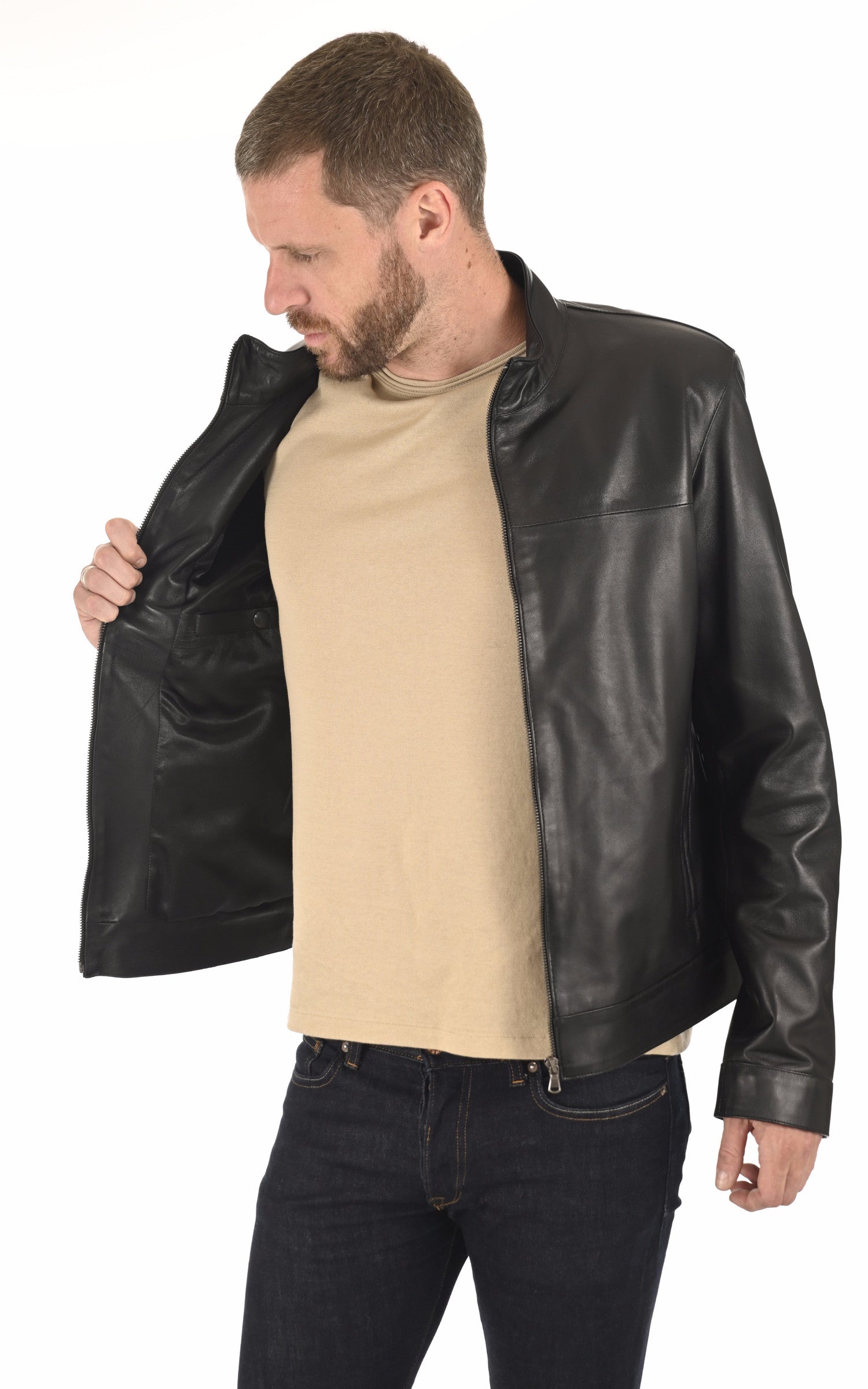 A &quot;MILOS&quot; Noir La Canadienne Blouson Homme interior photo 3
