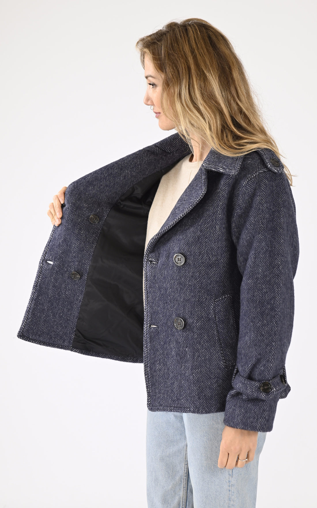 A &quot;NEBLINA 64994&quot; Bleu Oakwood Veste Femme closed photo