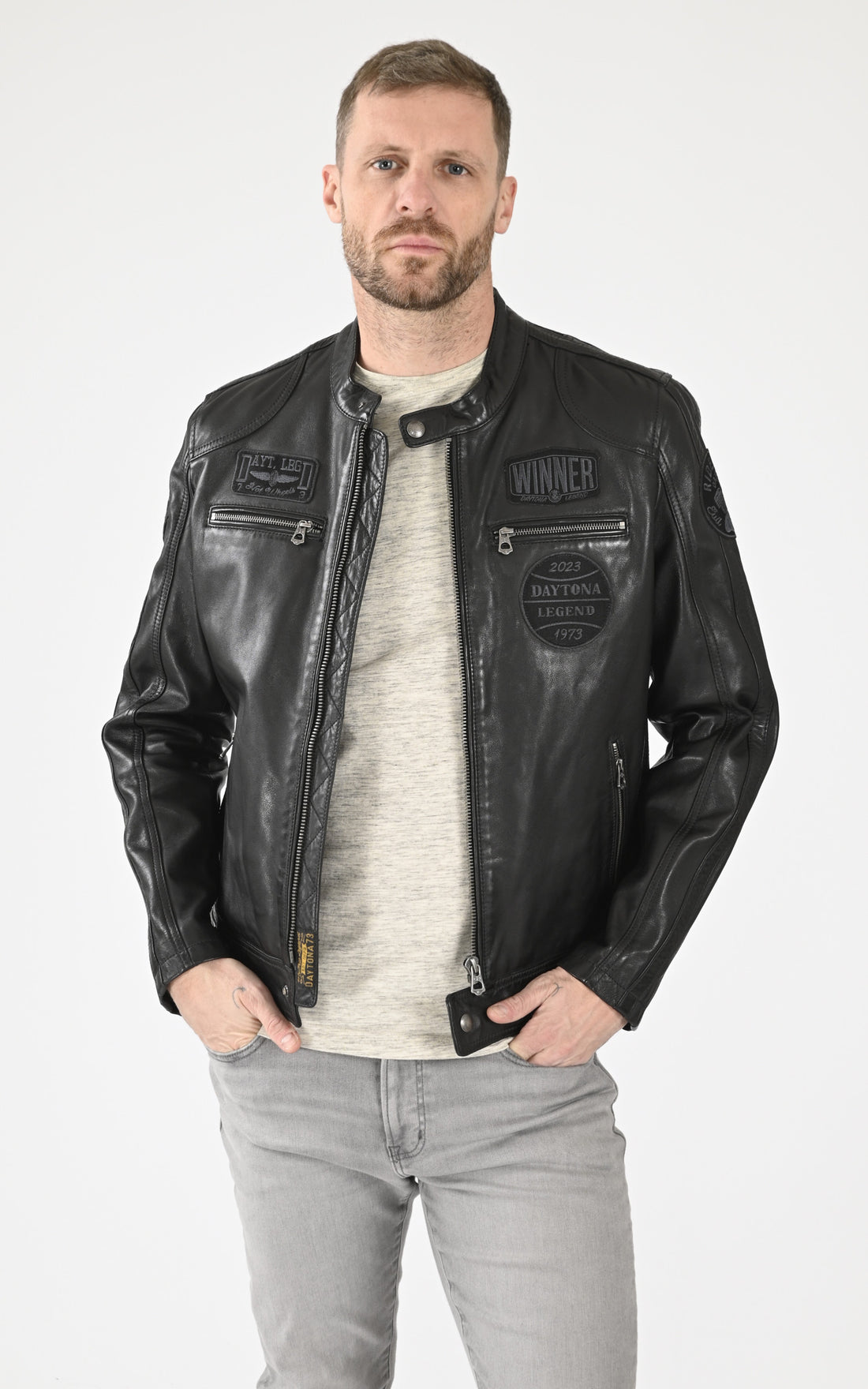 A &quot;WARTBURG 102832&quot; Noir Daytona 73 Blouson Homme opened photo