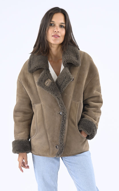 A &quot;CORALIE&quot; Kaki La Canadienne Veste Femme closed photo