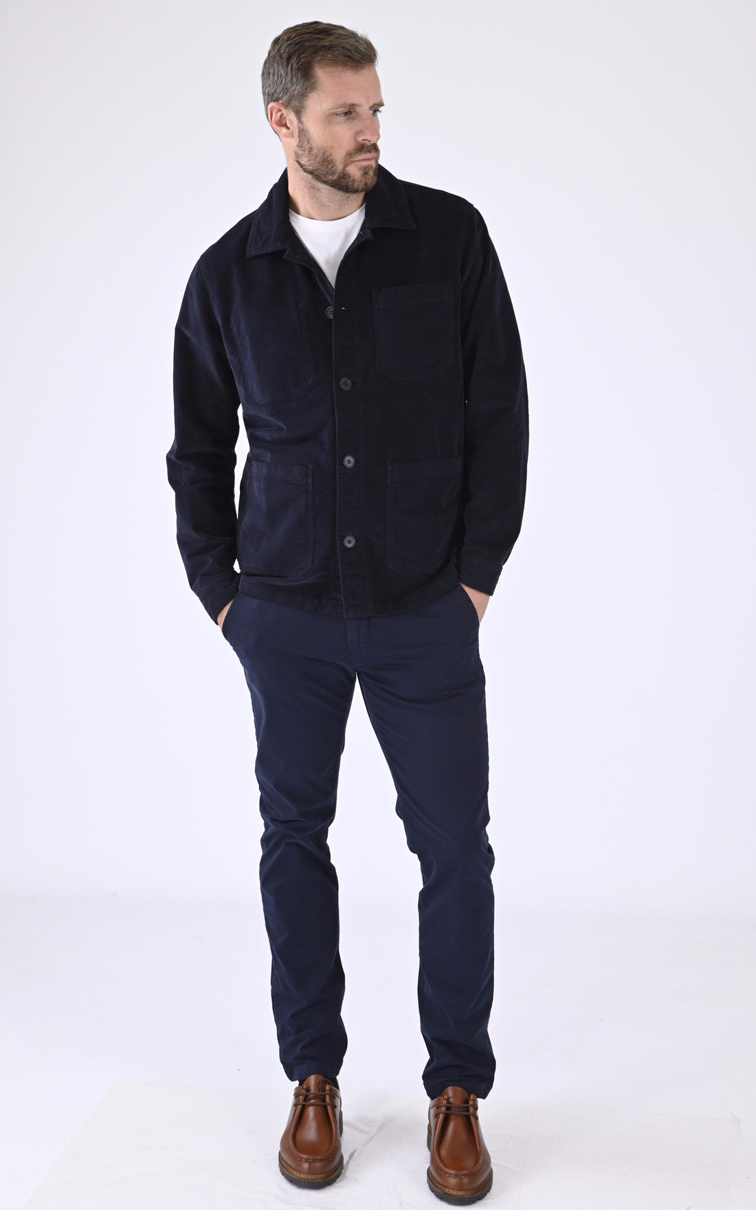 A &quot;VESTE PEINTRE V003TI120&quot; Bleu Foncé Maison Standards Veste Homme opened photo