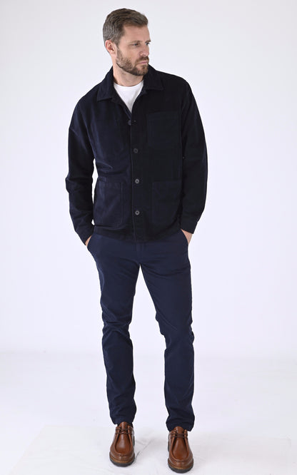 A &quot;VESTE PEINTRE V003TI120&quot; Bleu Foncé Maison Standards Veste Homme closed photo
