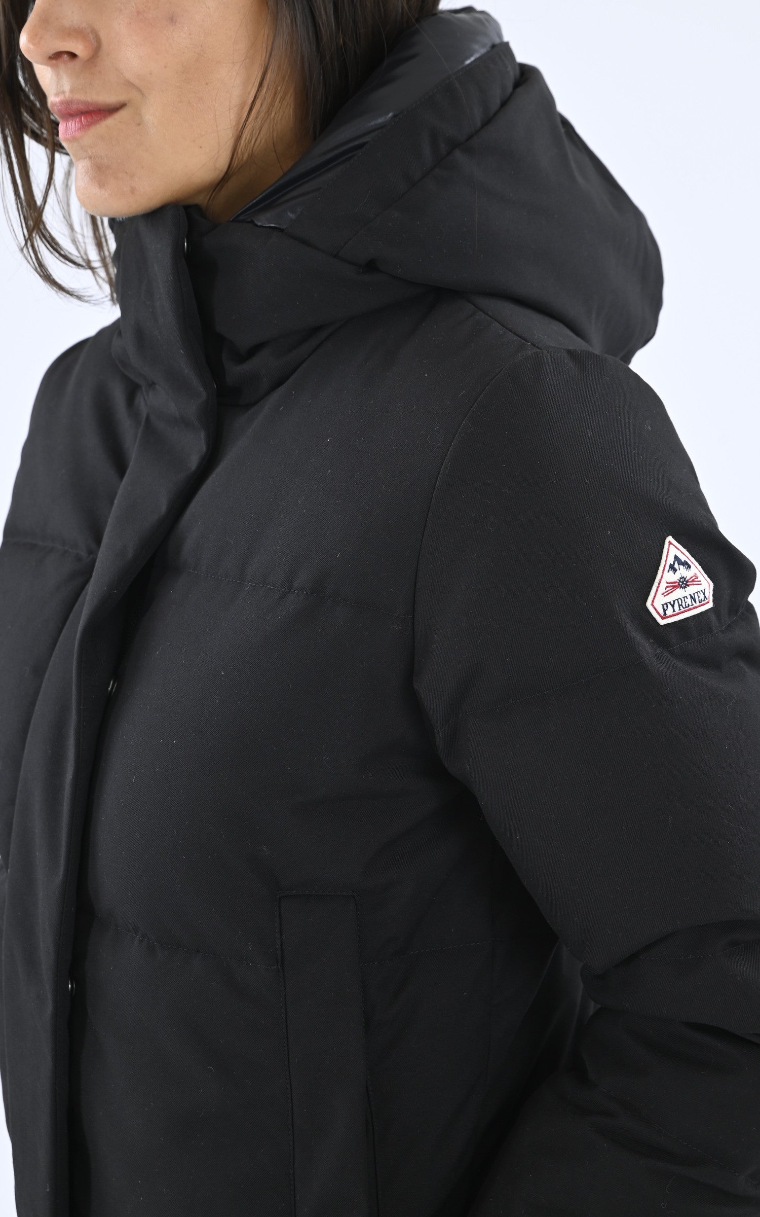 A &quot;PHENIX 3 F&quot; Noir Pyrenex 3/4 Doudoune Femme details photo 5