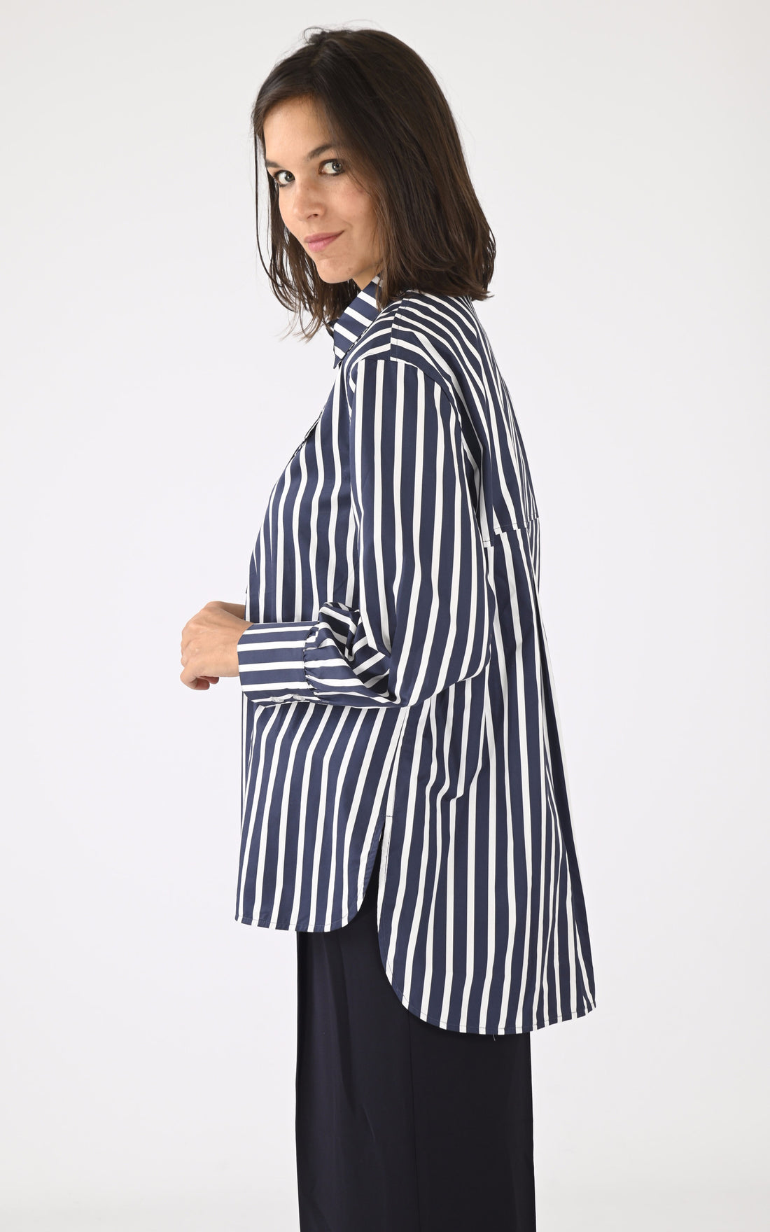 A &quot;TALLULY&quot; Bleu / Blanc Tara Jarmon Top Femme opened photo