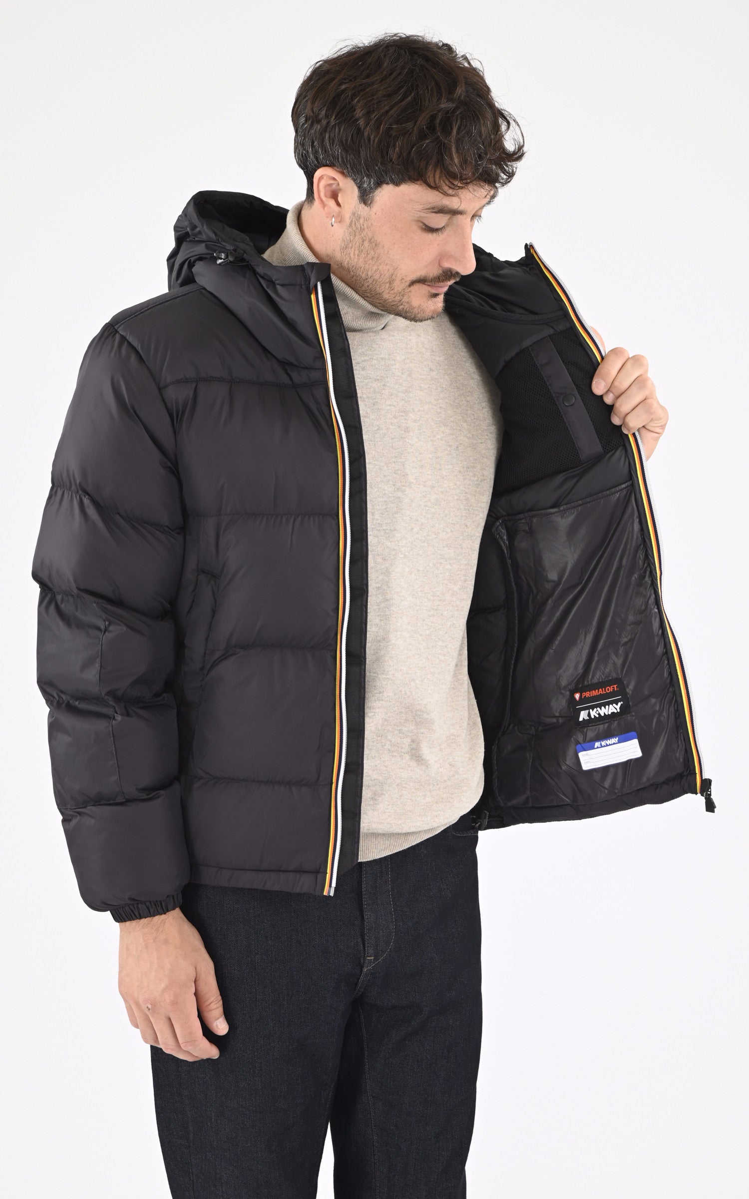 A &quot;CLAUDE HEAVY WARM K5115RW&quot; Noir K-Way Blouson Mixte interior photo 3