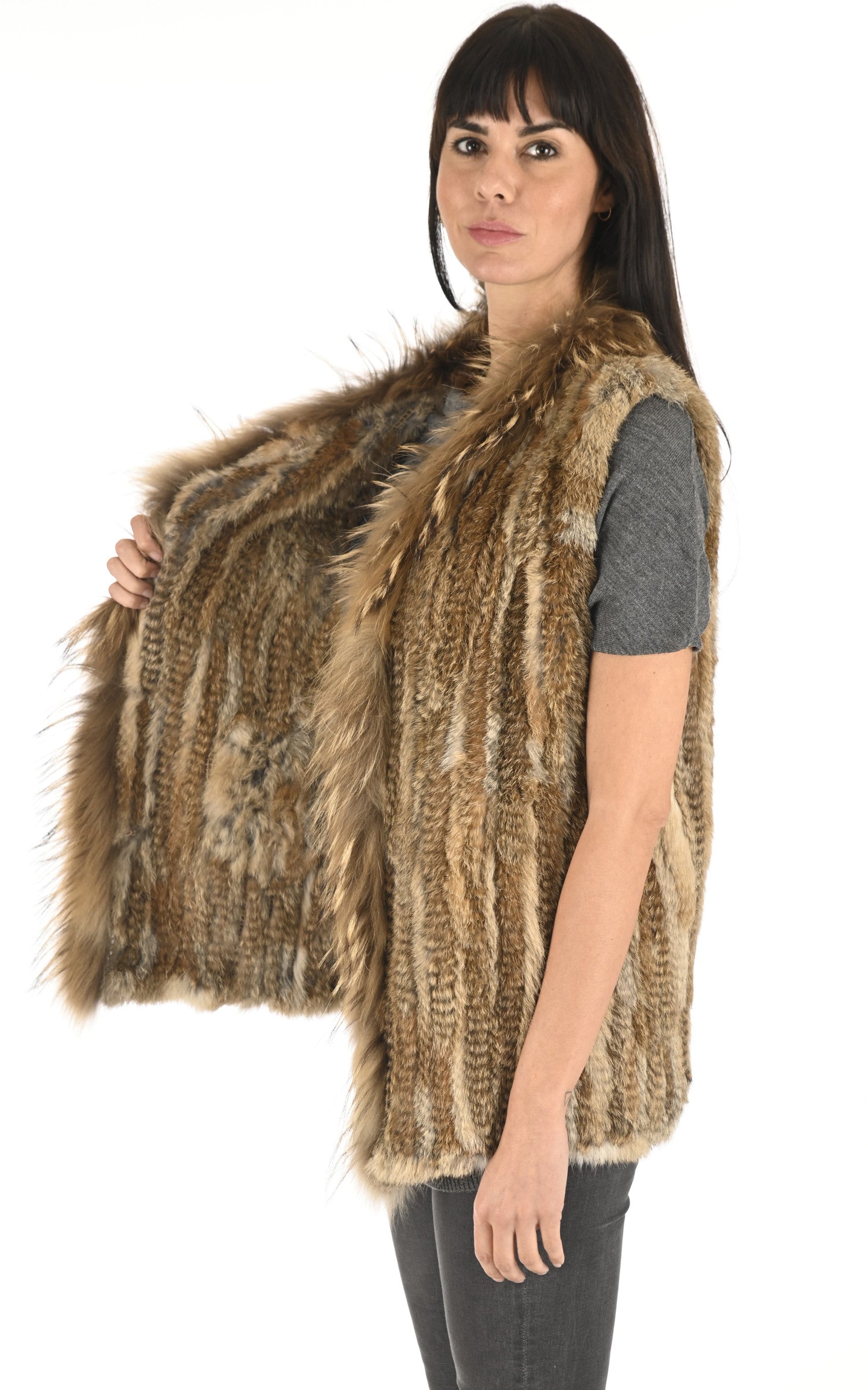 A &quot;2123V-RB-FIN/70&quot; Naturel La Canadienne Gilet Femme interior photo 3