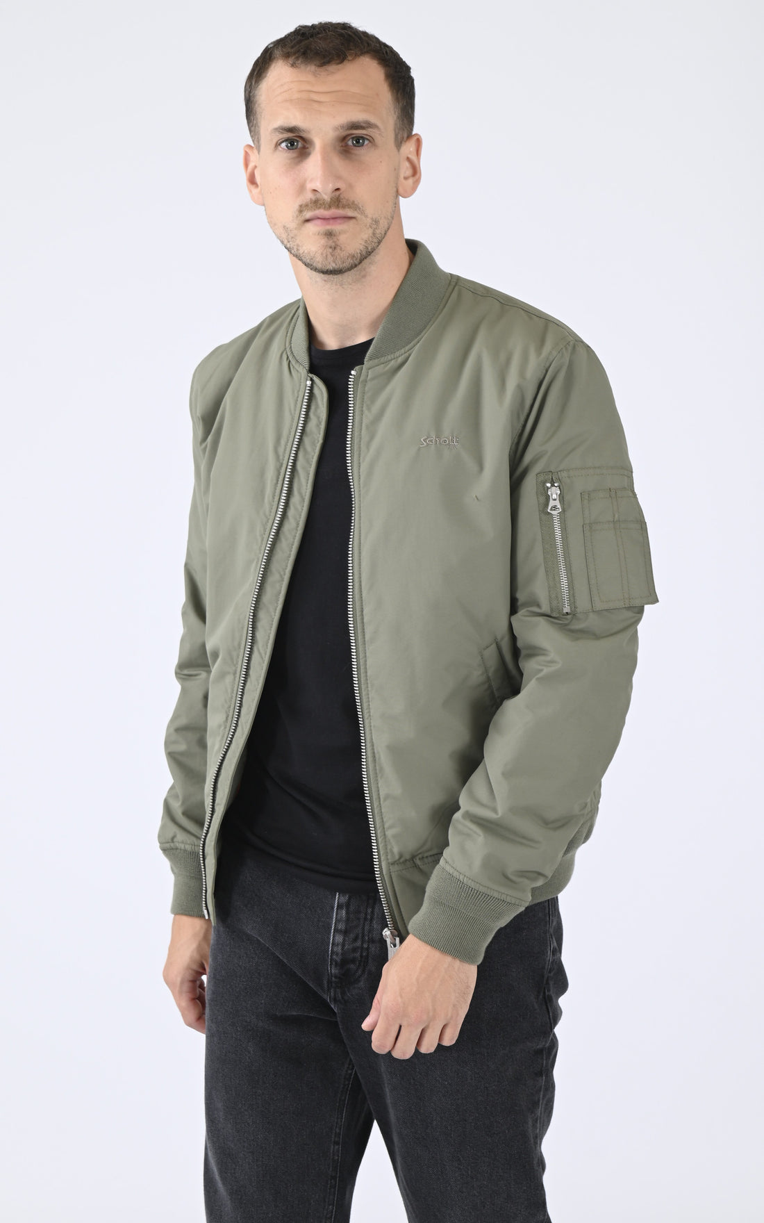 A &quot;AIRKRAFT&quot; Kaki Schott Blouson Homme opened photo
