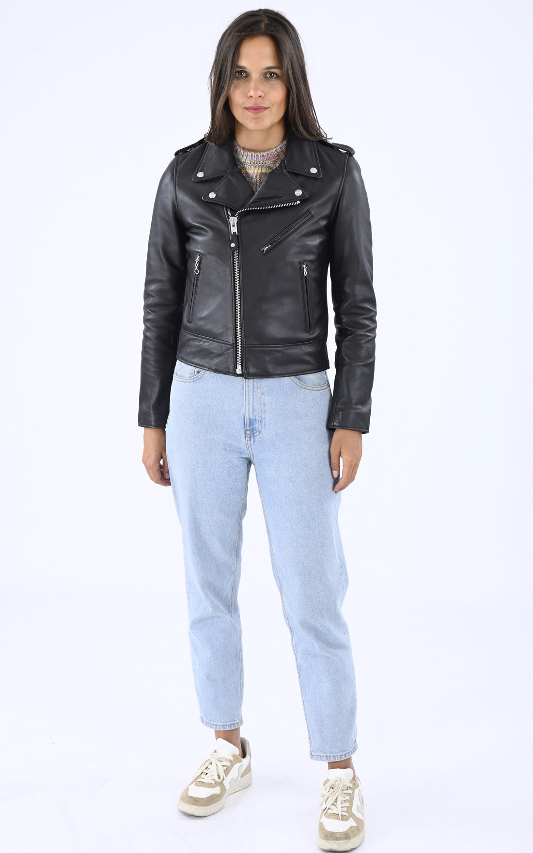 A &quot;LCW1601D&quot; Noir Schott Blouson Femme opened photo