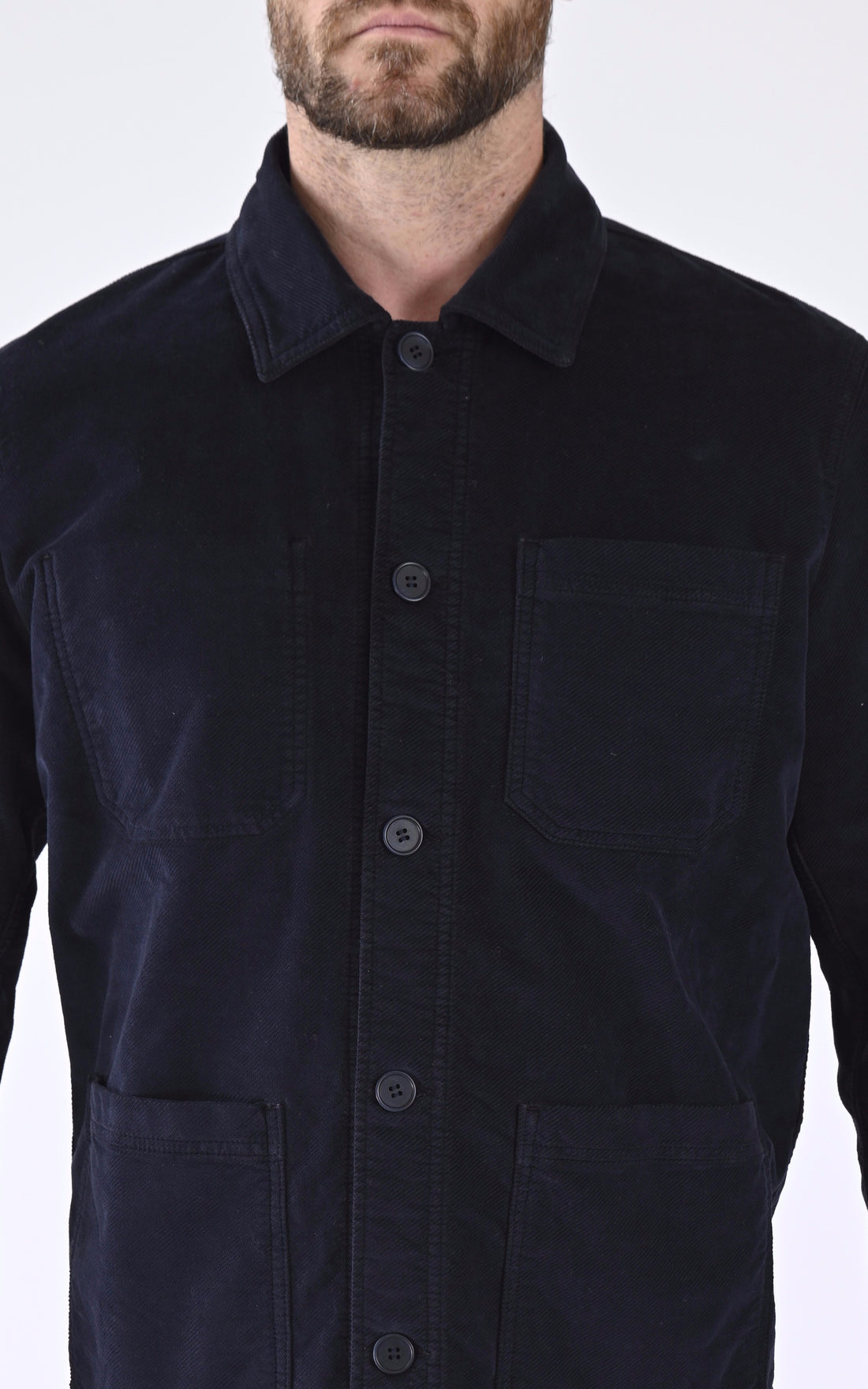 A &quot;VESTE PEINTRE V003TI120&quot; Bleu Foncé Maison Standards Veste Homme opened photo