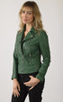 A "OLYMPE 101964" Vert Rose Garden Blouson Femme closed photo