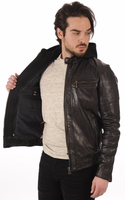 A &quot;BISHOP HOOD 101126&quot; Black Daytona 73 Blouson Homme interior photo