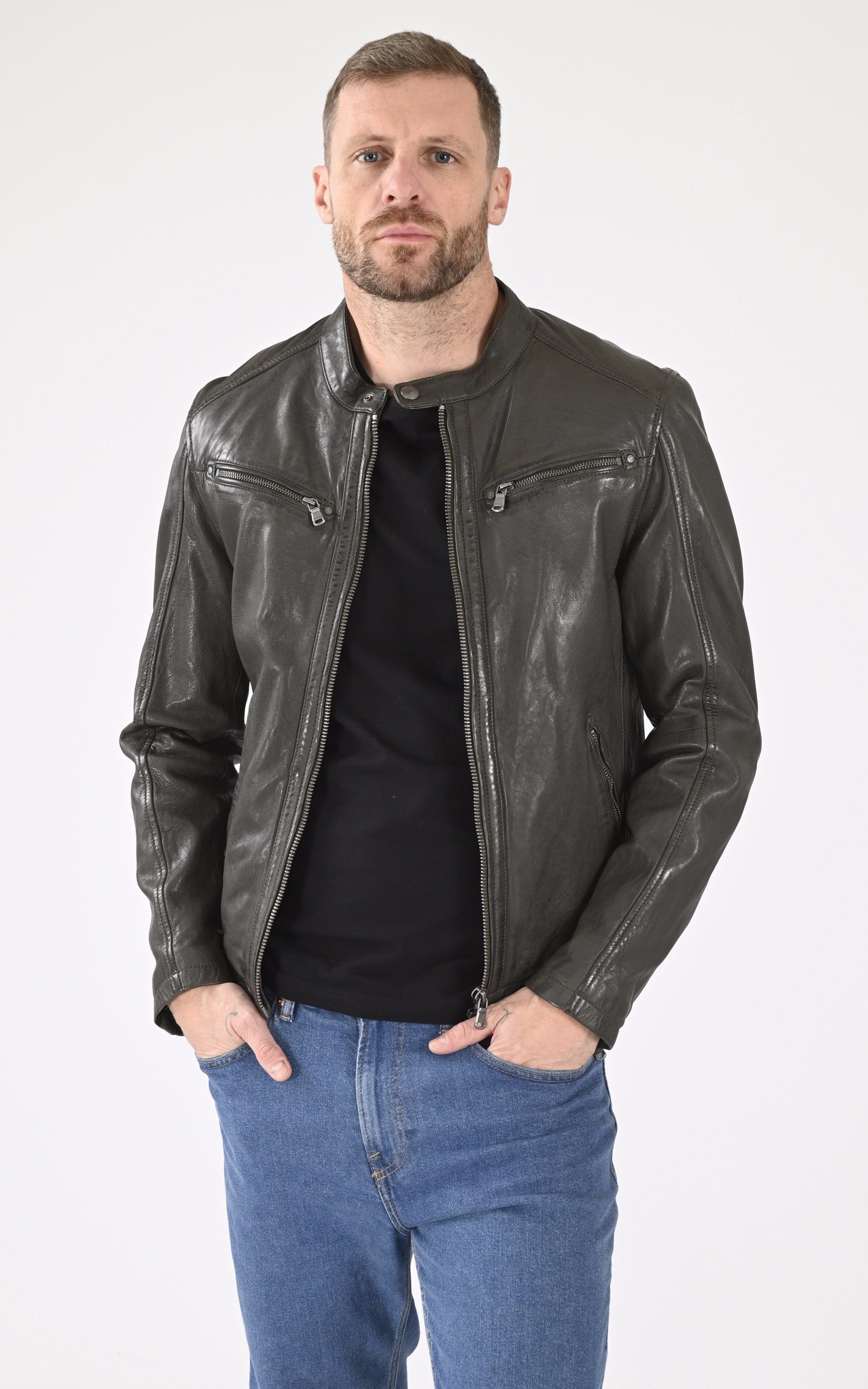 A &quot;GAFINO 101843&quot; Kaki Daytona 73 Blouson Homme opened photo
