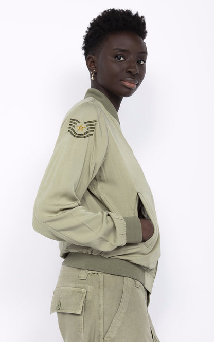 A &quot;JKTCALIPSOW&quot; Vert Schott Blouson Femme closed photo