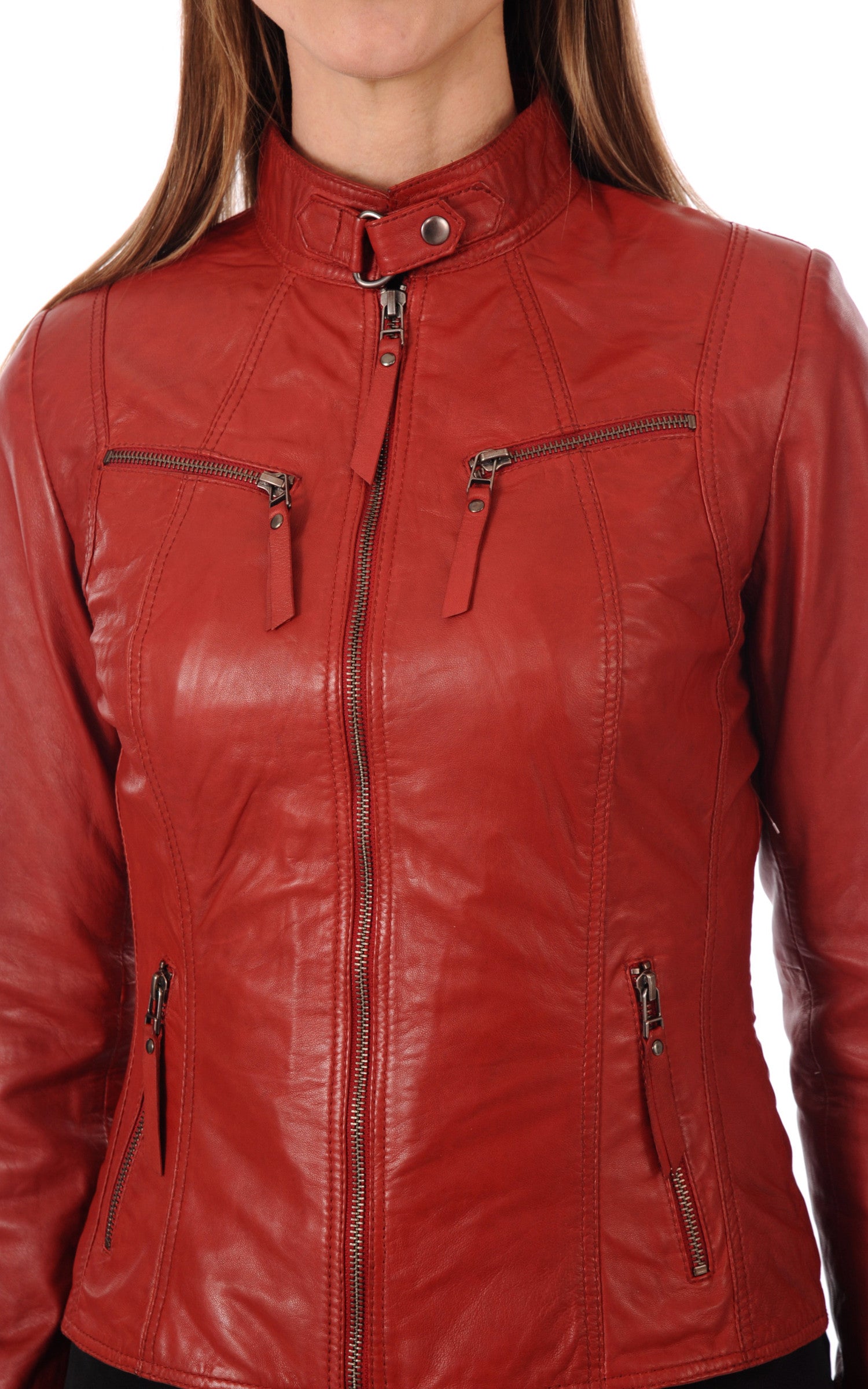 A &quot;P1401&quot; Rouge La Canadienne Blouson Femme details photo 5