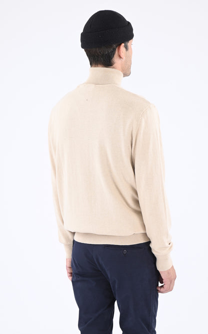 A &quot;PLBEAL4&quot; Beige Schott Pull Homme back photo