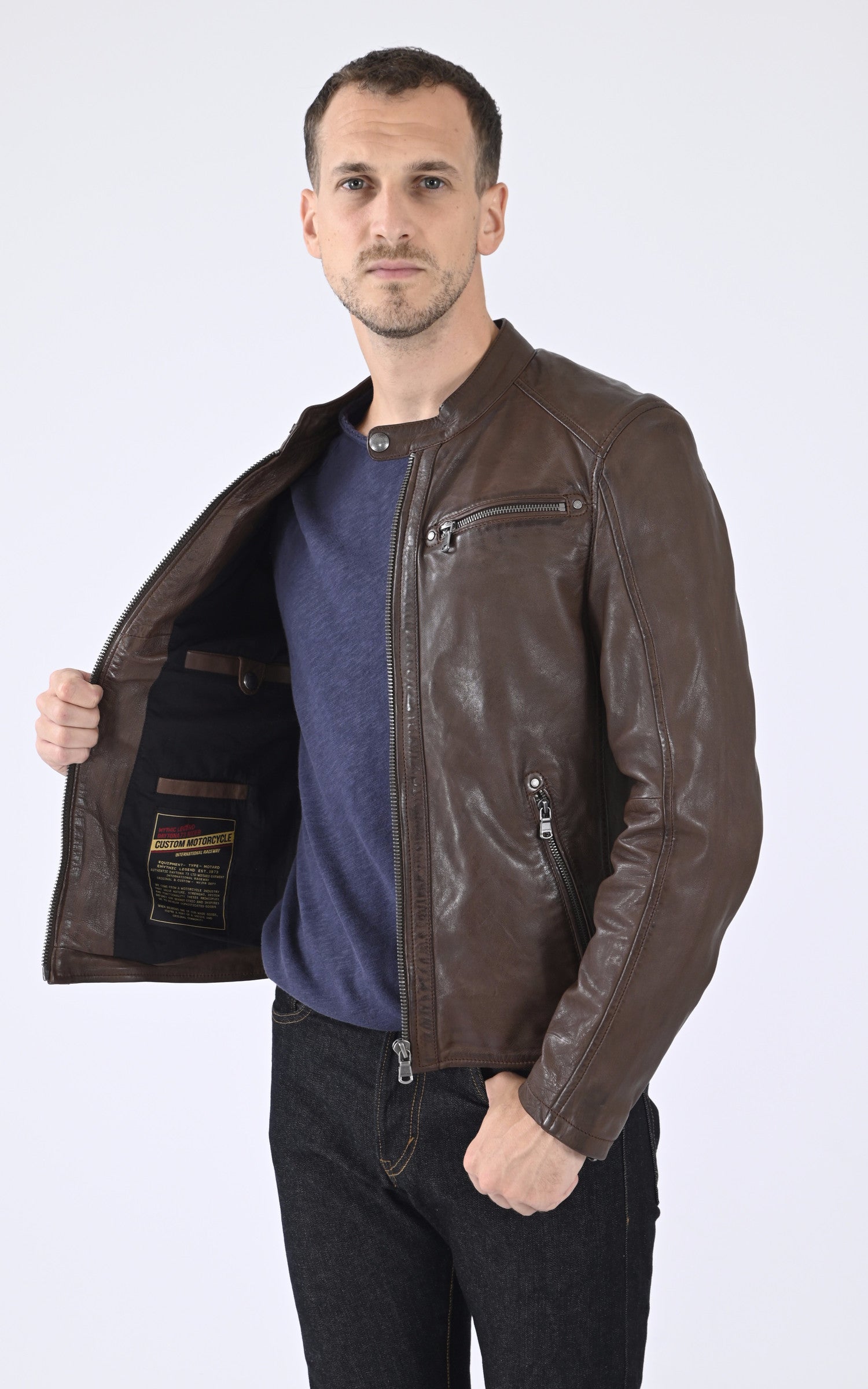 A &quot;GAFINO 101843&quot; Marron Daytona 73 Blouson Homme interior photo