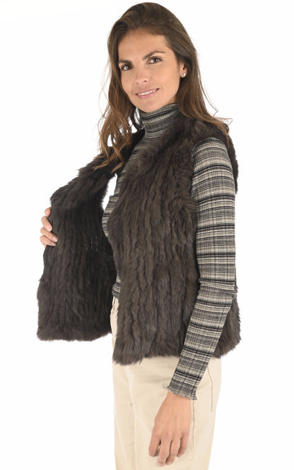 A &quot;GILET 60&quot; Marron La Canadienne Veste Femme interior photo