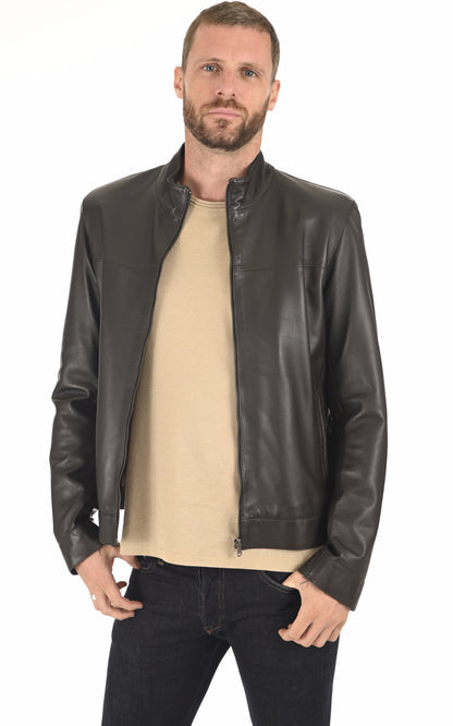 A &quot;MILOS&quot; Marron La Canadienne Blouson Homme opened photo