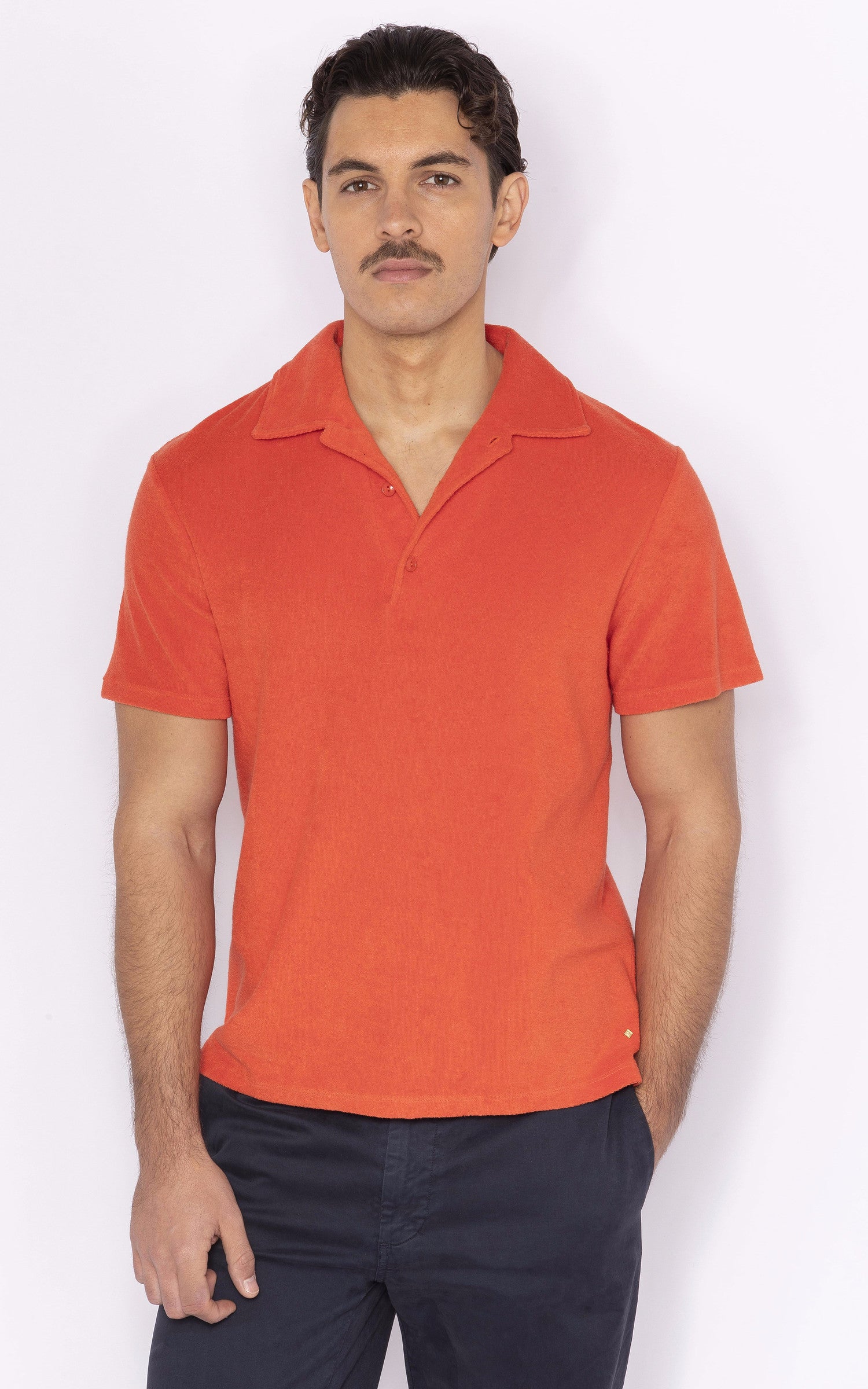 A "RIVPS02" Orange Rivieras Polo Homme closed photo 1