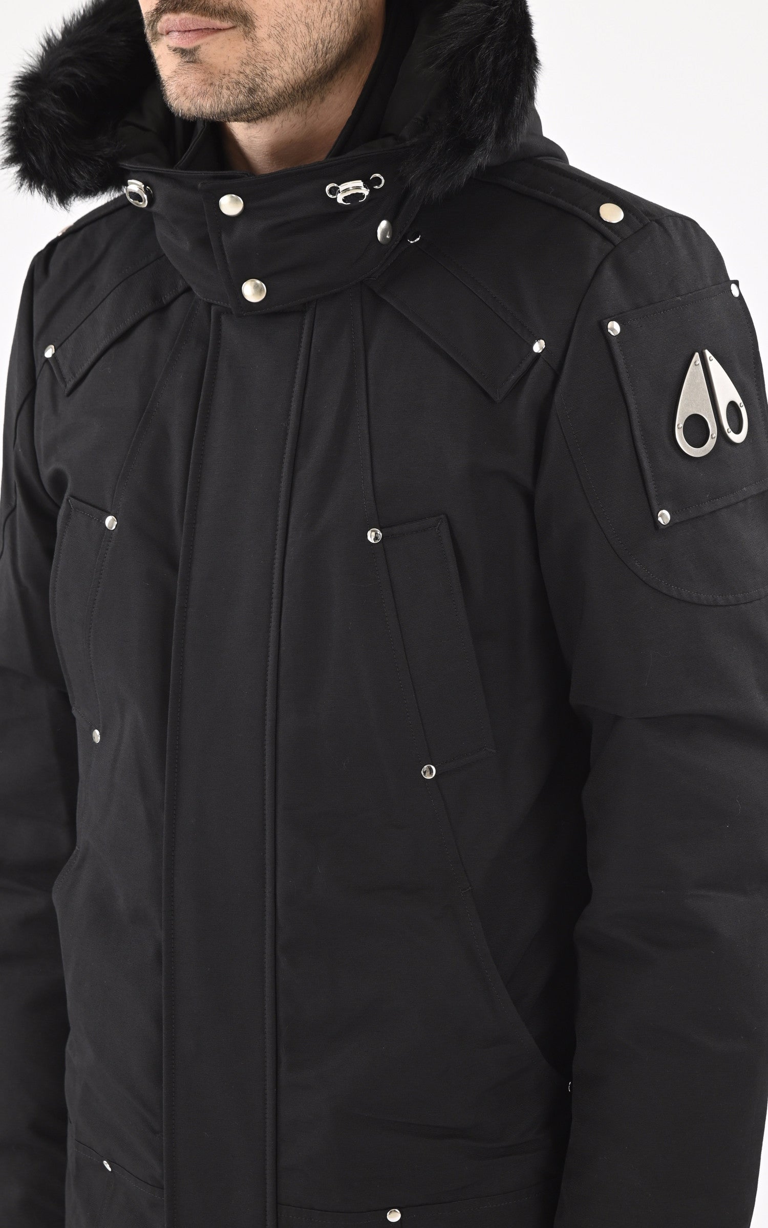 A &quot;STIRLING M32MP261S&quot; Noir Moose Knuckles Parka Homme details photo 5