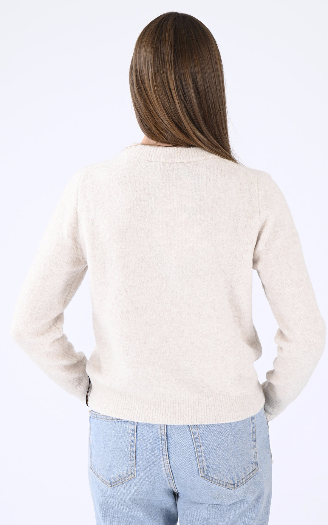 A &quot;CLARISSE MERINO K8133RW&quot; Beige K-Way Pull Femme opened photo
