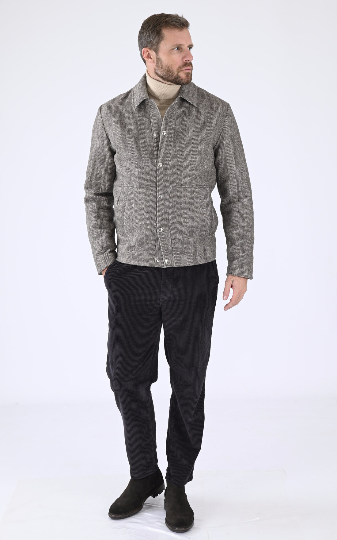 A &quot;PAUL V037TI118&quot; Marron Maison Standards Blouson Homme opened photo