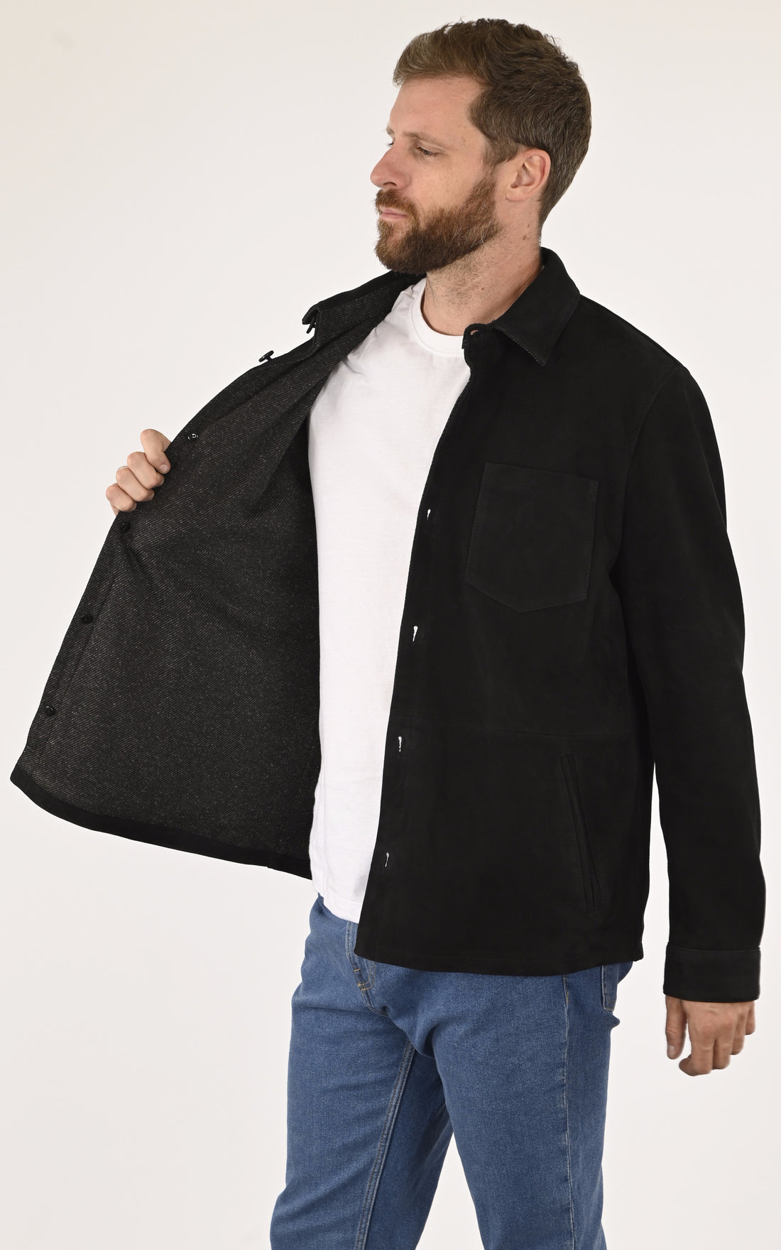 A &quot;4870&quot; Noir La Canadienne Veste Homme opened photo
