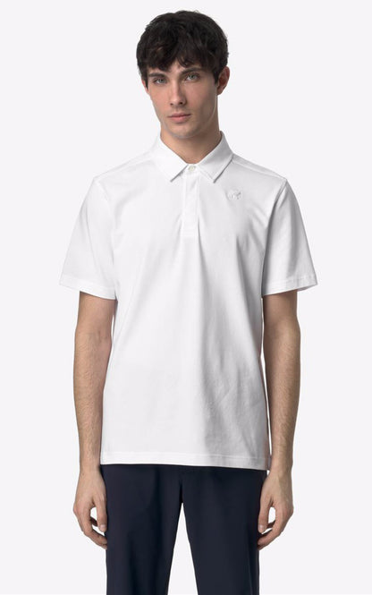 A &quot;VINCELLE K61419W&quot; Blanc K-Way Polo Homme opened photo