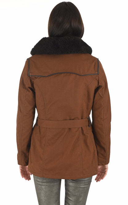 A &quot;CANADIENNE F&quot; Marron La Canadienne Veste Femme back photo