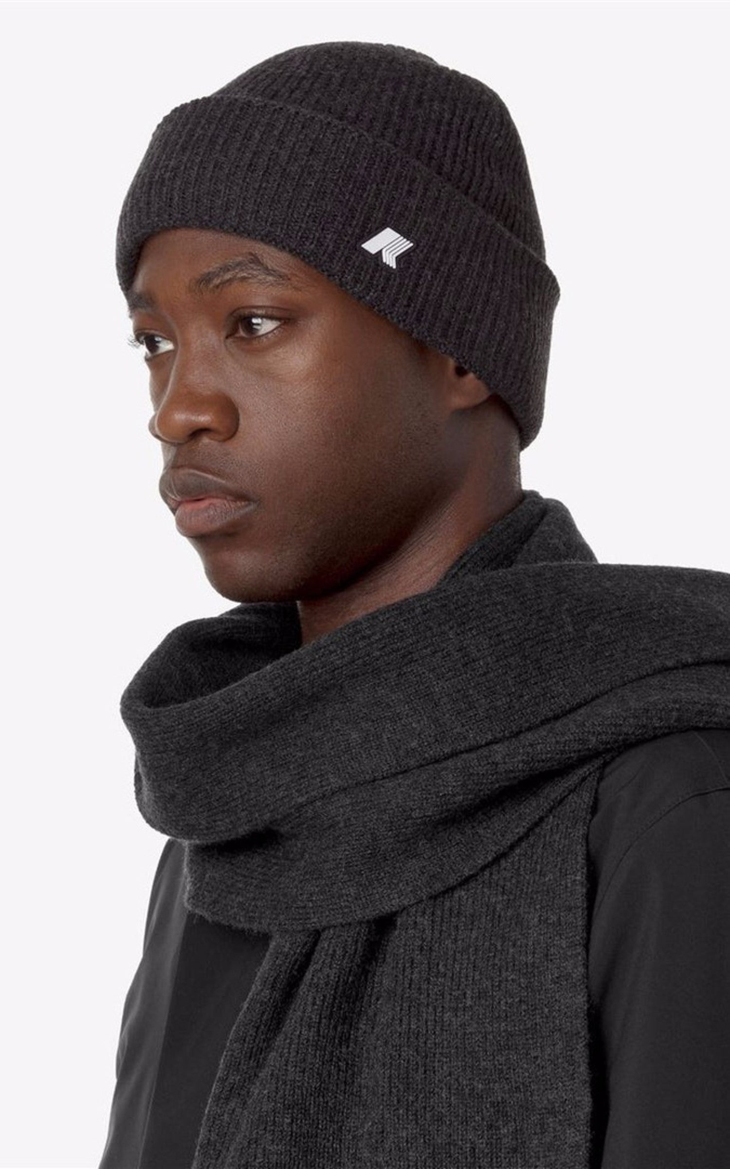 A &quot;BRICE WOOL K2132HW&quot; Noir K-Way Bonnet Mixte opened photo 2