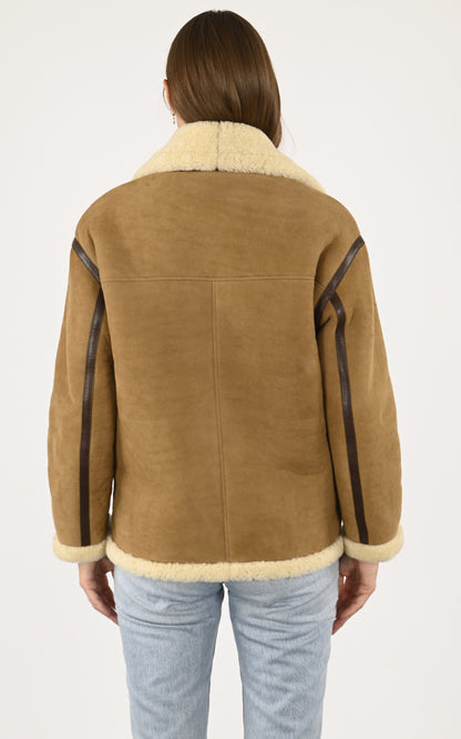 A &quot;ELISA&quot; Camel La Canadienne Veste Femme back photo