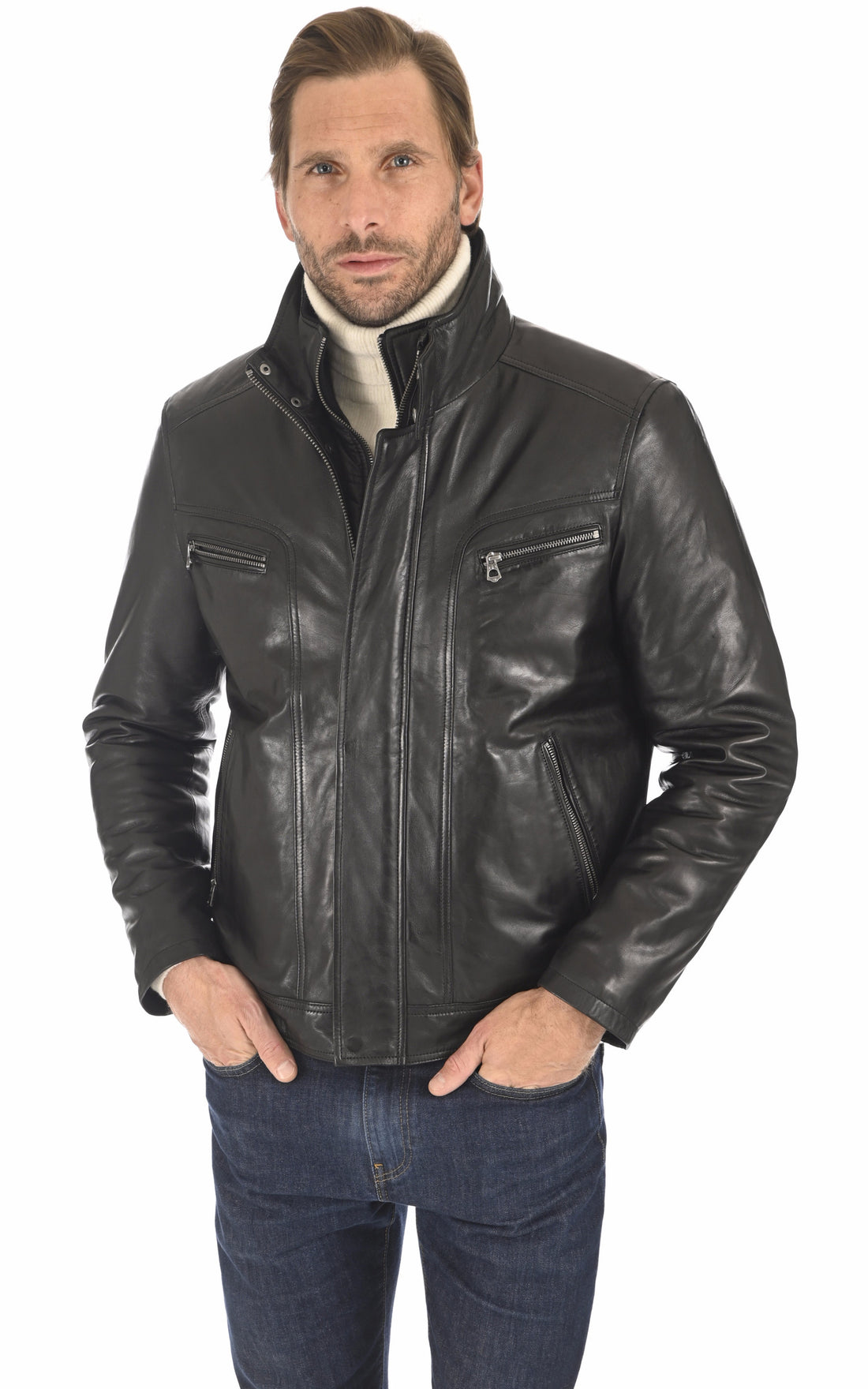 A &quot;FALCONERO 100737&quot; Noir Daytona 73 Blouson Homme opened photo