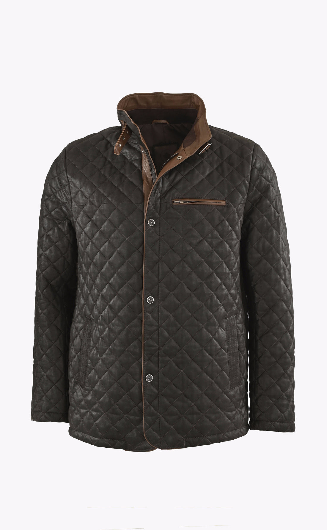 A &quot;E09&quot; Marron Foncé La Canadienne Veste Homme opened photo