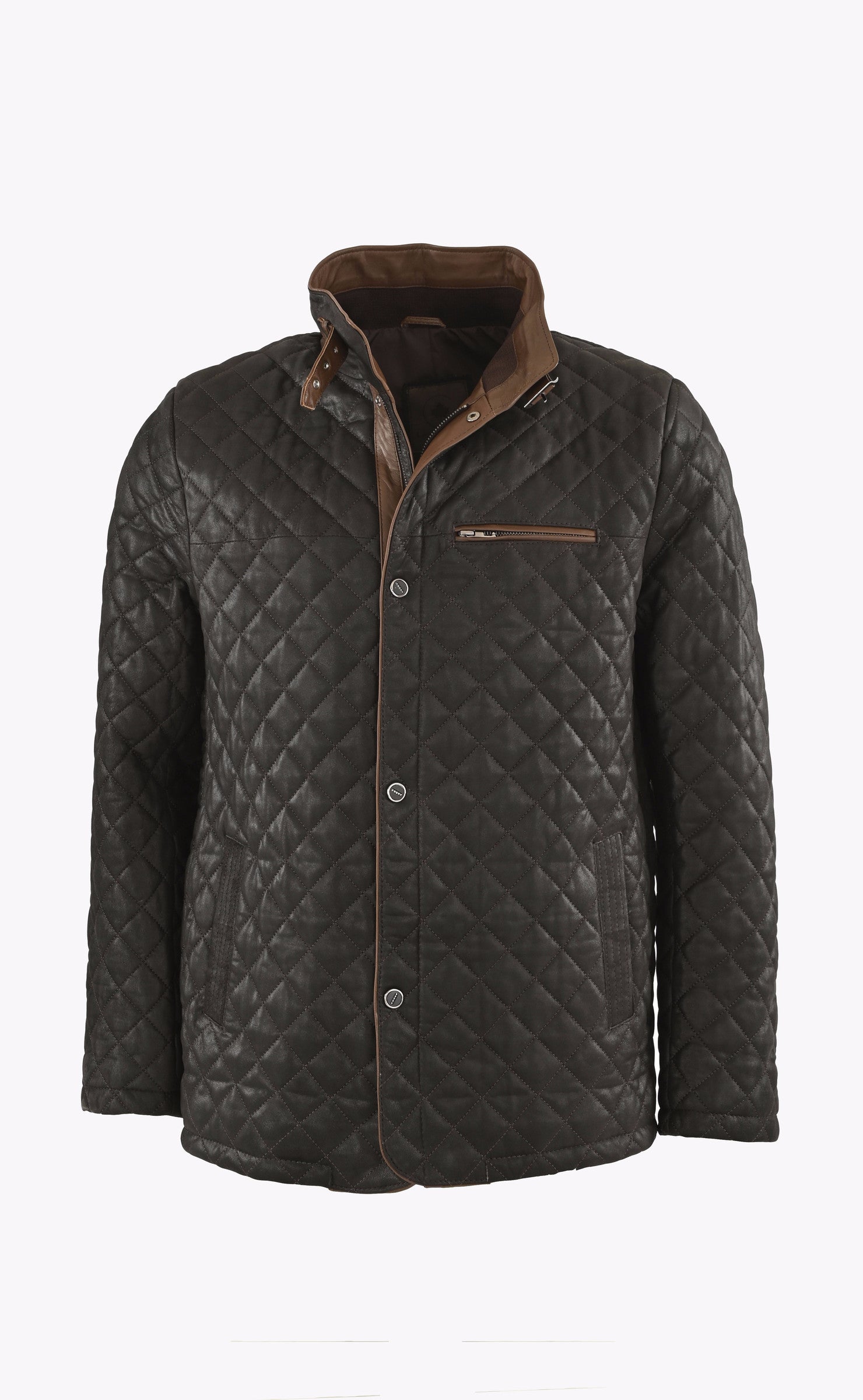 A &quot;E09&quot; Marron Foncé La Canadienne Veste Homme back photo