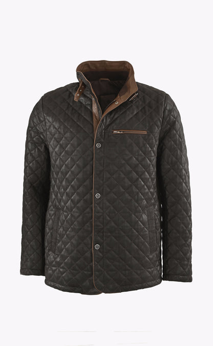 A &quot;E09&quot; Marron Foncé La Canadienne Veste Homme back photo