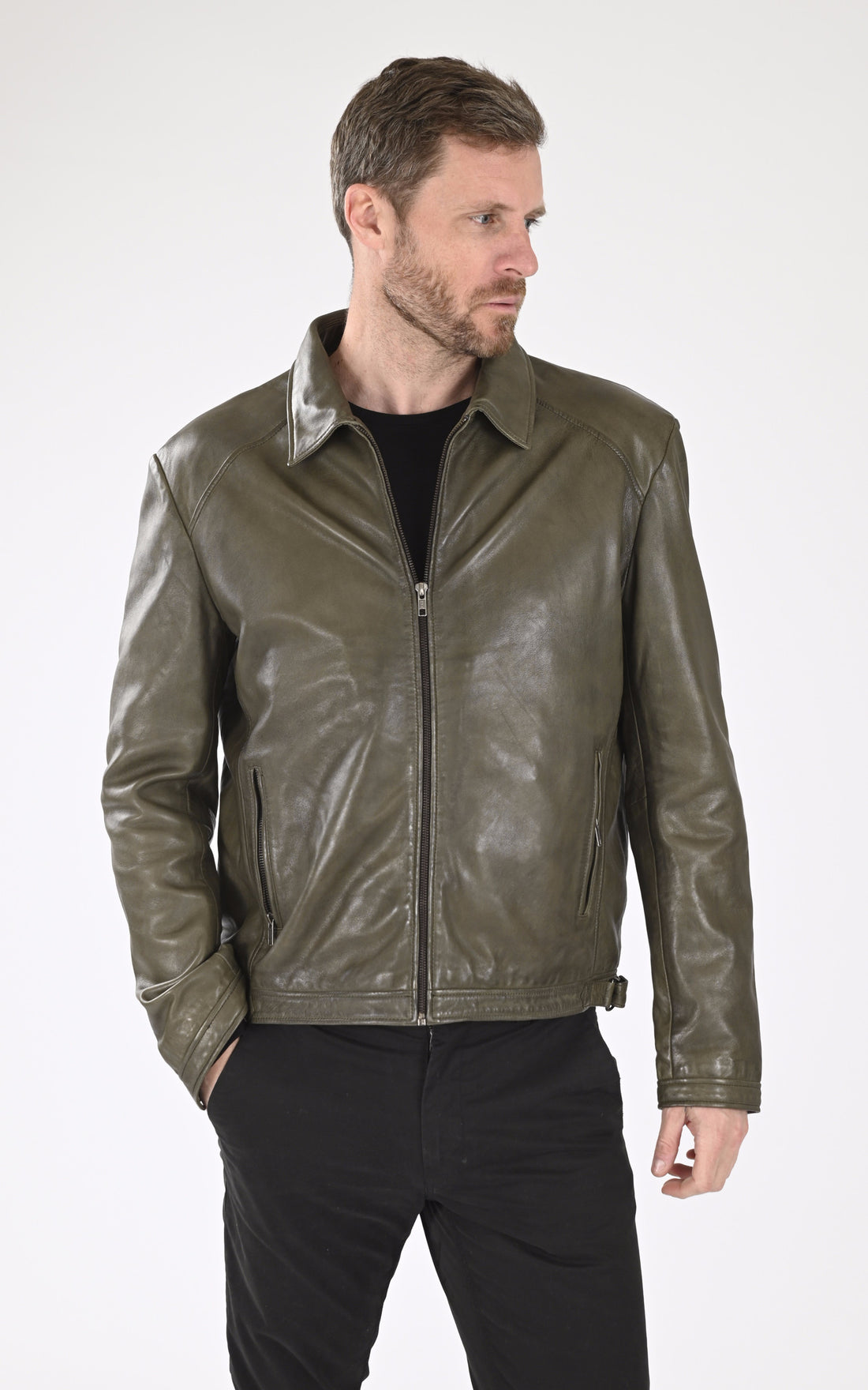 A &quot;IVAR&quot; Kaki La Canadienne Blouson Homme opened photo