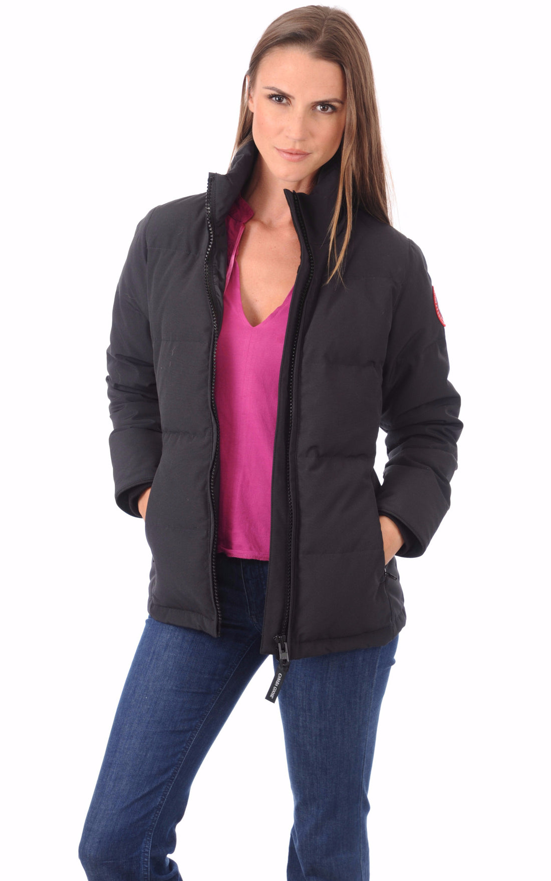 A &quot;CHELSEA 3804L&quot; Marine Canada Goose 3/4 Doudoune Femme opened photo