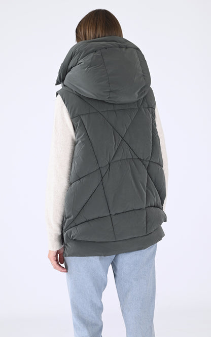 A &quot;DEW&quot; Kaki Blonde n°8 Gilet Femme back photo