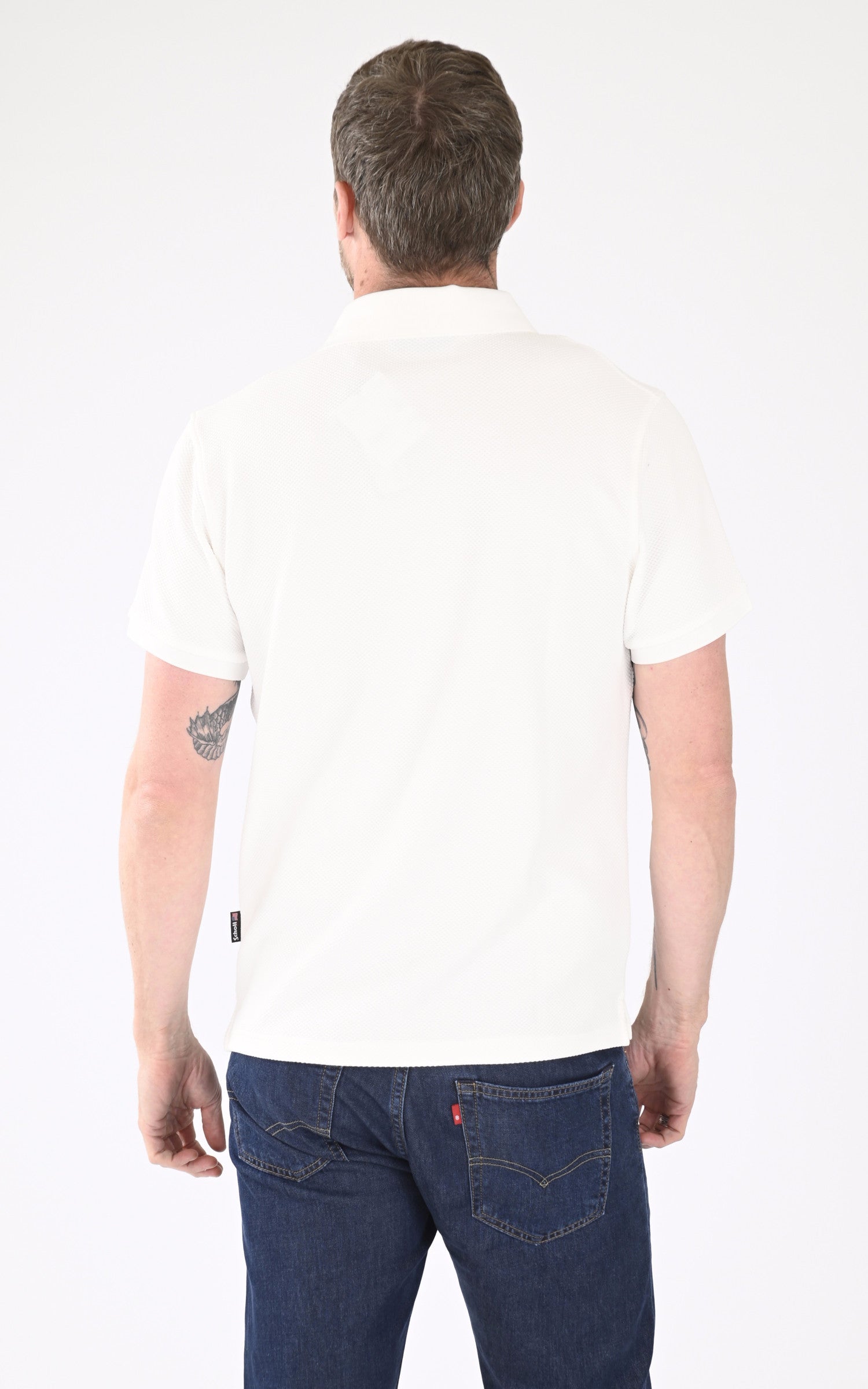 A &quot;PS OLLIN&quot; Blanc Schott Polo Homme back photo 2
