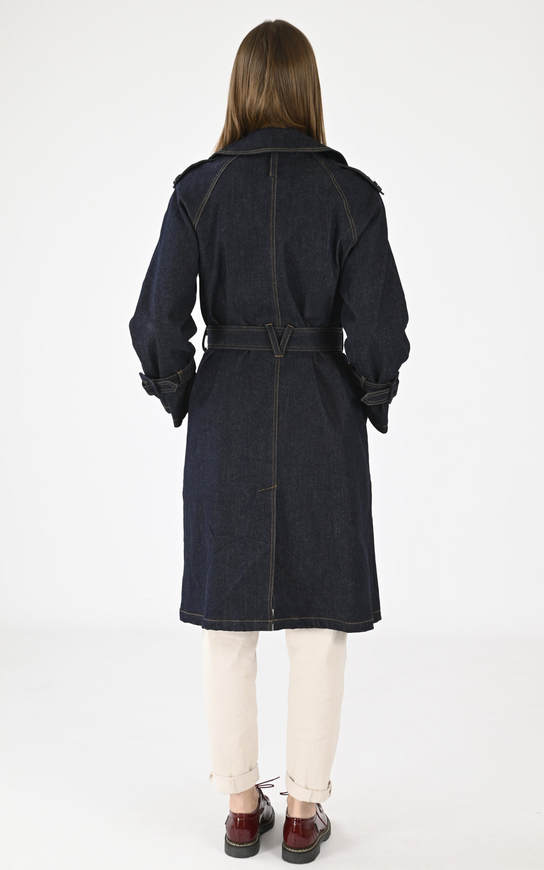 A &quot;MUSHU 64589&quot; Bleu Oakwood Trench Femme opened photo