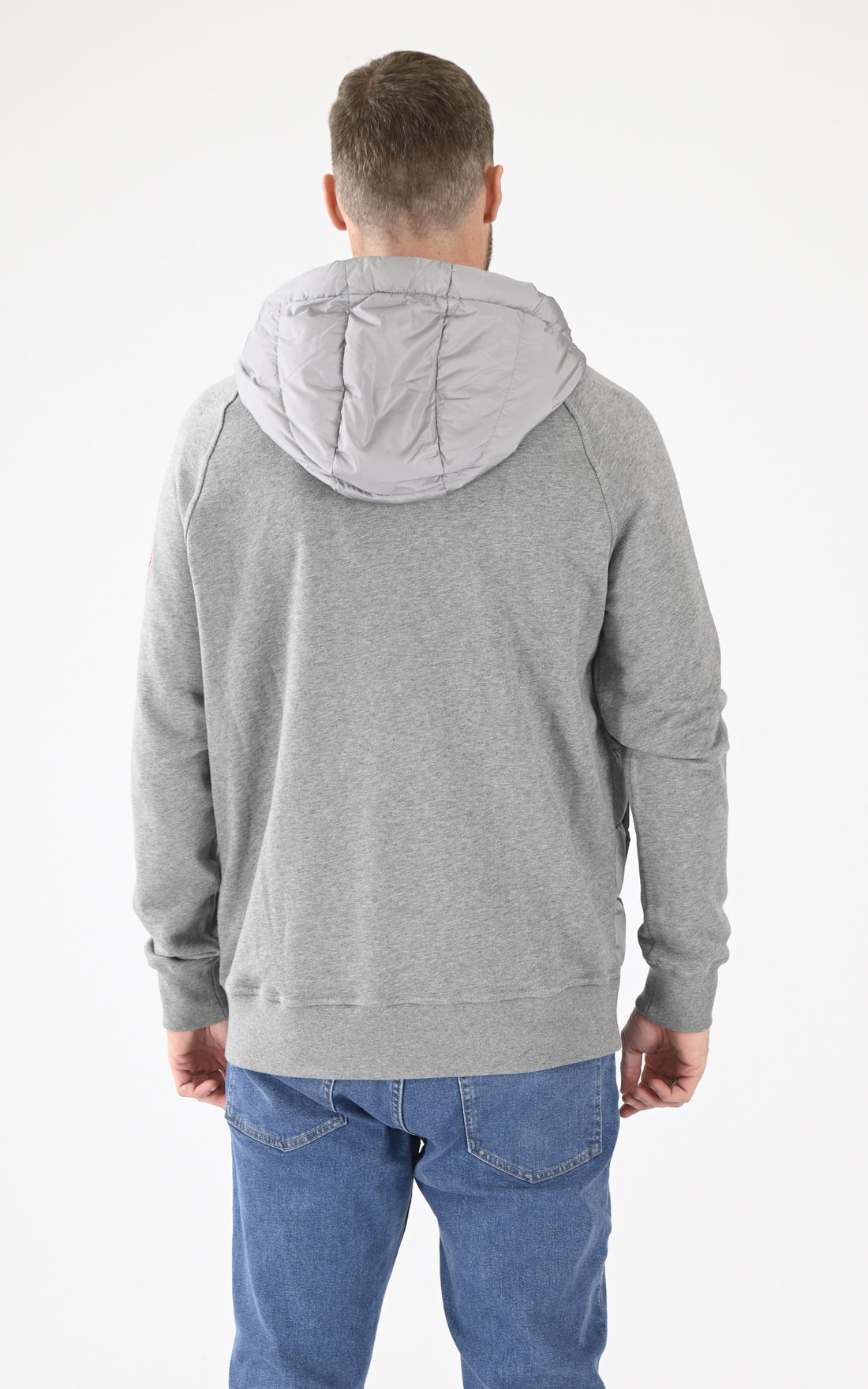 A &quot;HYBRIDGE HURON FULL ZIP HOOD 6843M&quot; Gris Canada Goose Sweat Homme opened photo