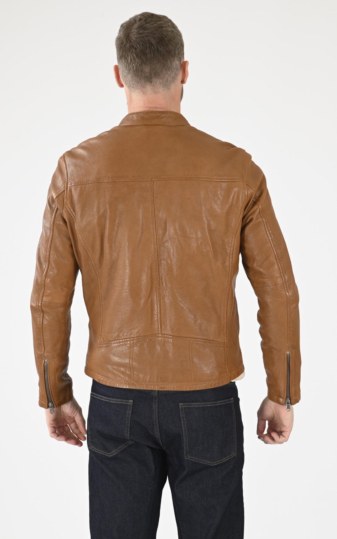 A &quot;GAFINO 101843&quot; Cognac Daytona 73 Blouson Homme opened photo