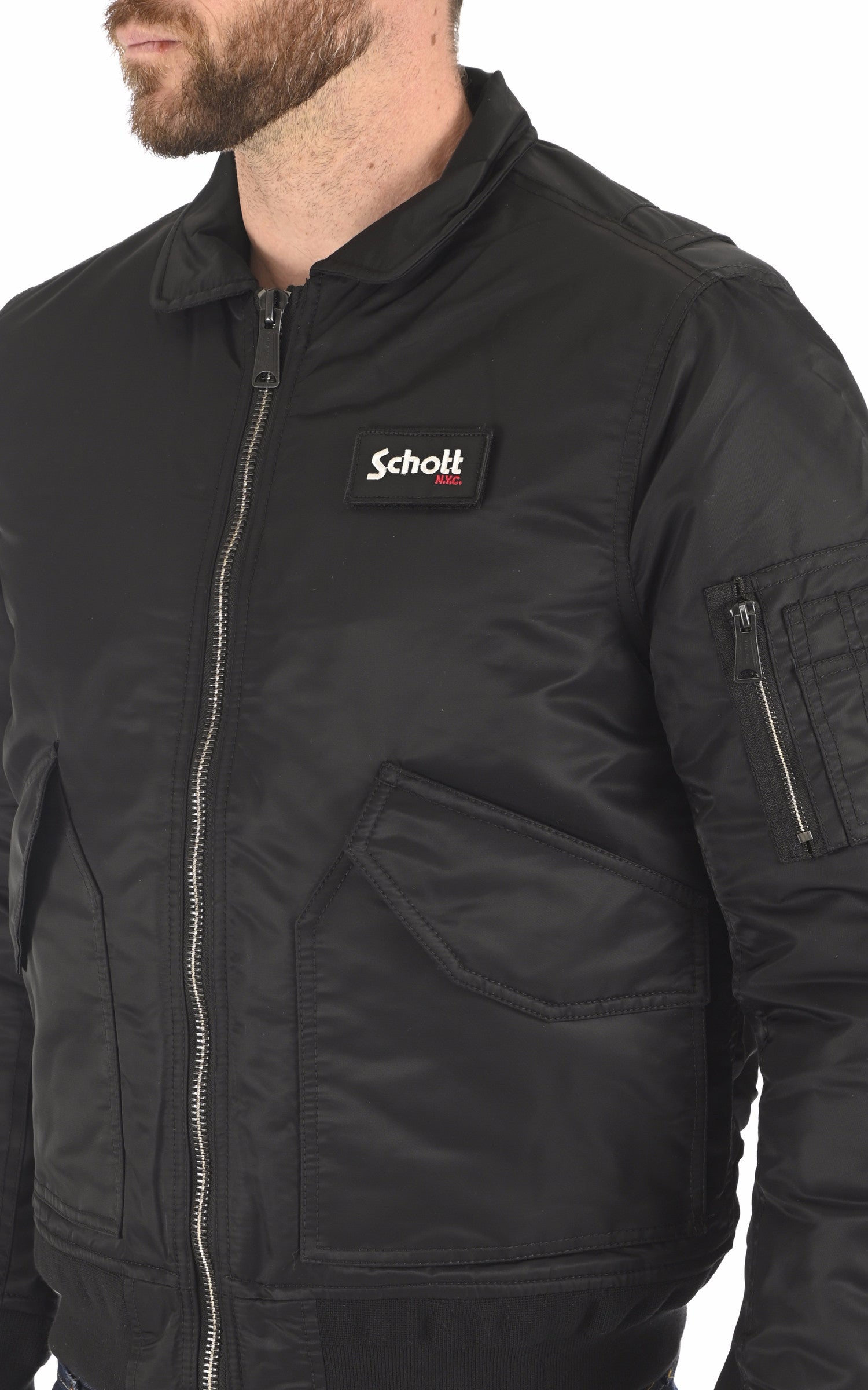 A &quot;210100 RS&quot; Black Schott Blouson Mixte details photo