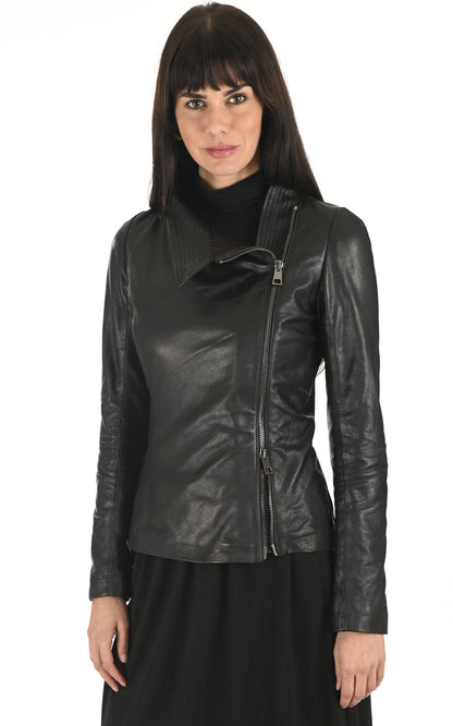 A &quot;ATHENA&quot; Noir La Canadienne Blouson Femme closed photo
