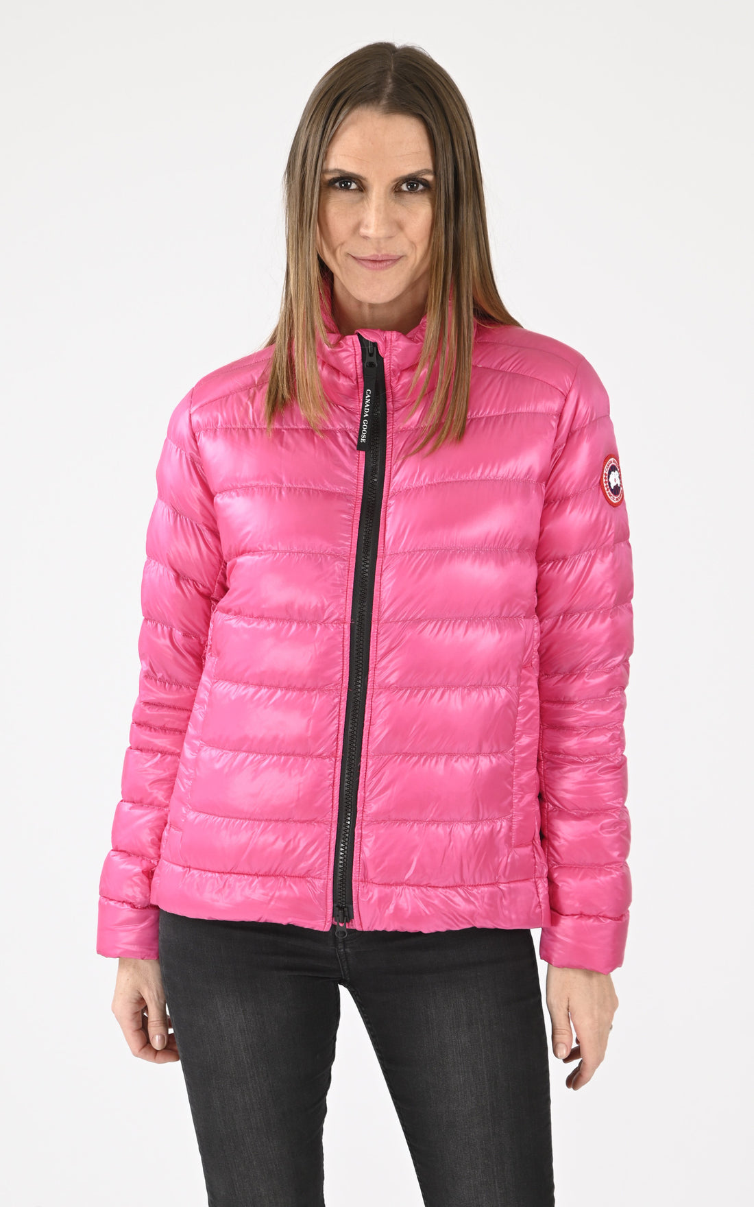 A &quot;CYPRESS JACKET 2236L&quot; Rose Canada Goose Bl Doudoune Femme opened photo